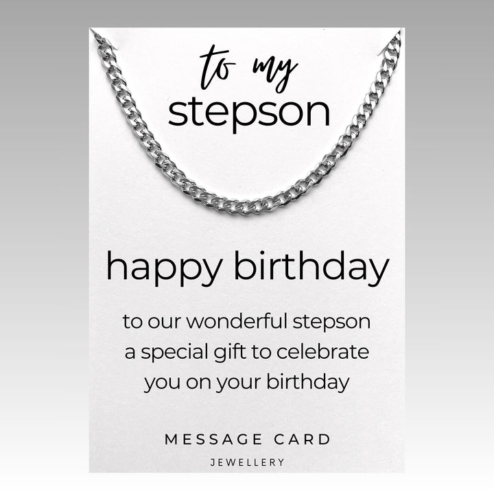 Stepson's Birthday - Special Gift: Stylish Stainless Steel Curb Chain Necklace