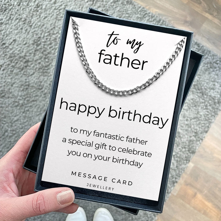 Stylish and Masculine: Chunky Stainless Steel Curb Chain - The Perfect Gift for Dad's Birthday