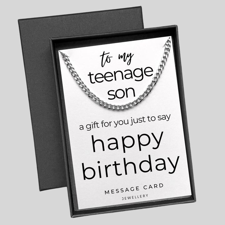 Teenage Son Birthday - Chunky Stainless Steel Curb Chain: The Perfect Gift to Celebrate Your Son's Special Day