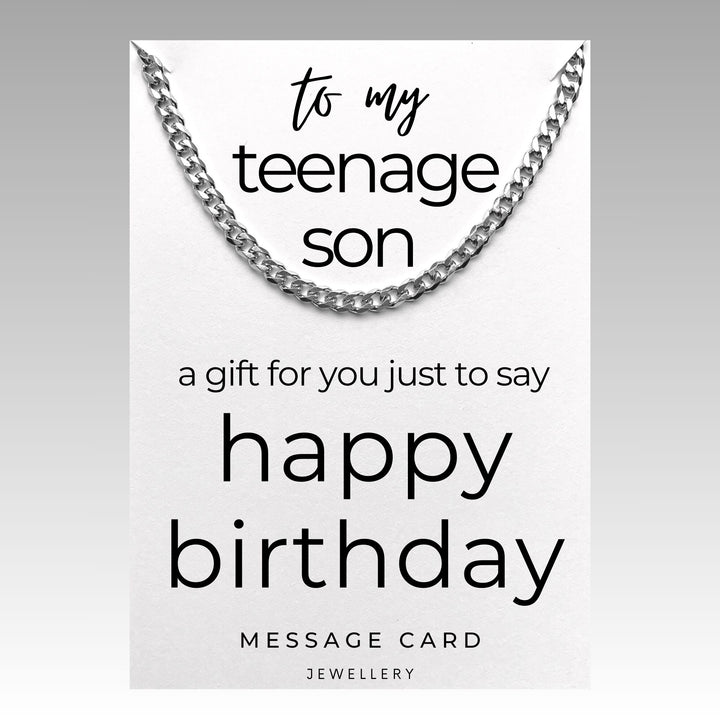 Teenage Son Birthday - Chunky Stainless Steel Curb Chain: The Perfect Gift to Celebrate Your Son's Special Day