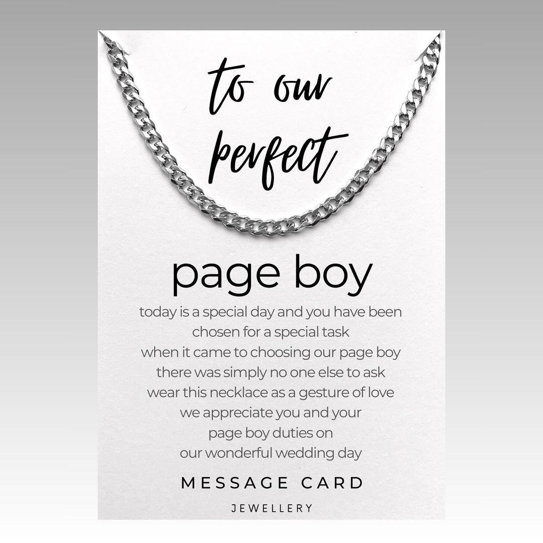 Thank You Gift for Page Boy - Chunky Stainless Steel Curb Chain