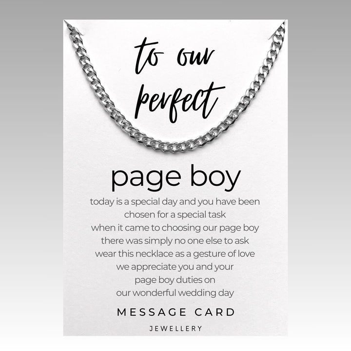 Thank You Gift for Page Boy - Chunky Stainless Steel Curb Chain