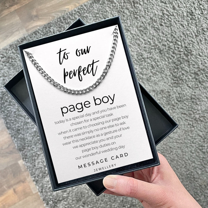 Thank You Gift for Page Boy - Chunky Stainless Steel Curb Chain
