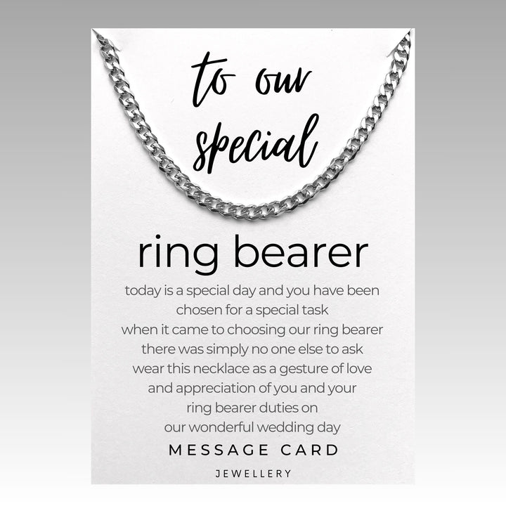 Thank You for Being Our Male Ring Bearer - Chunky Stainless Steel Curb Chain