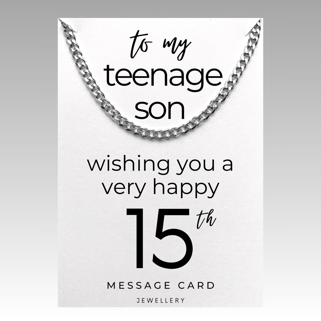 The Perfect 15th Birthday Gift for Teenage Boys - Stainless Steel Curb Chain Necklace