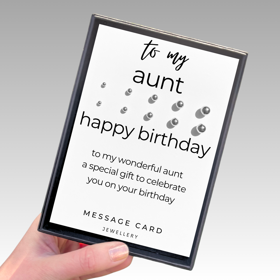 auntie jewellery gifts, stainless steel earring set