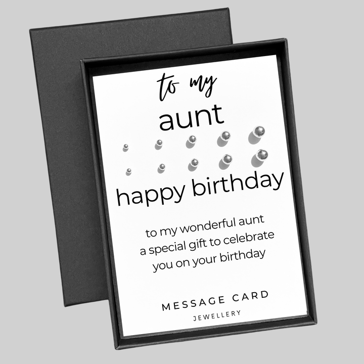 auntie jewellery gifts, stainless steel earring set