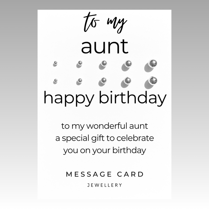 auntie jewellery gifts, stainless steel earring set