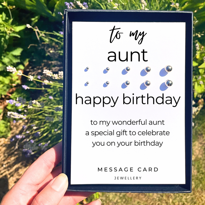 auntie jewellery gifts, stainless steel earring set