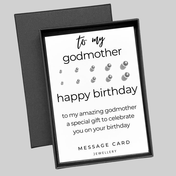 godmother jewellery gifts, stainless steel earring set