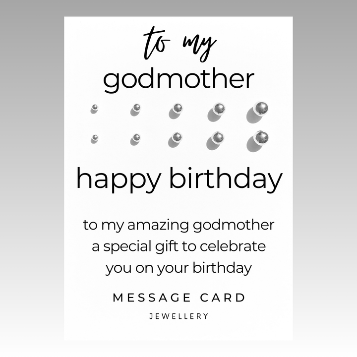 godmother jewellery gifts, stainless steel earring set