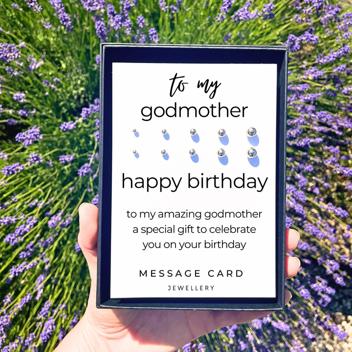 godmother jewellery gifts, stainless steel earring set