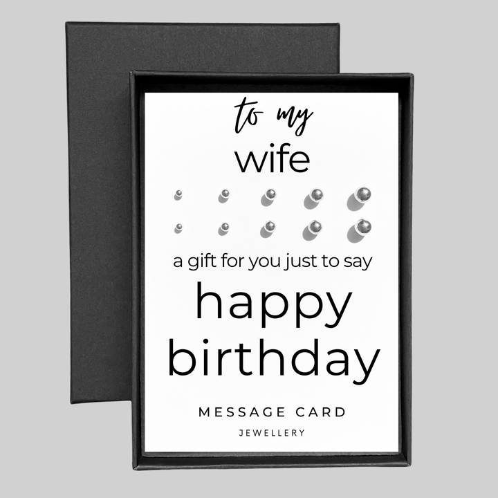 jewellery birthday gifts for wife, stainless steel ball stud earrings