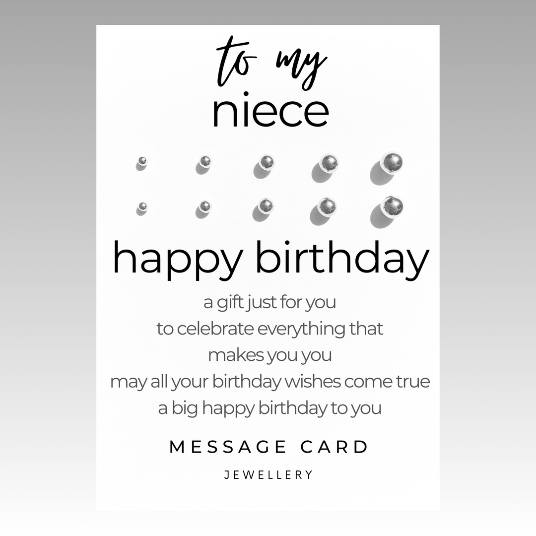 meaningful gifts for niece, stainless steel ball stud earrings