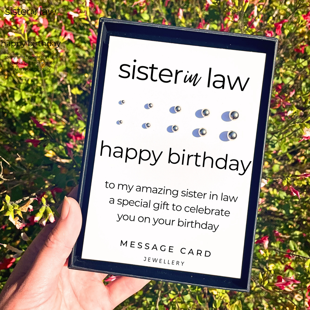 unique birthday gift for sister in law, earrings gift set