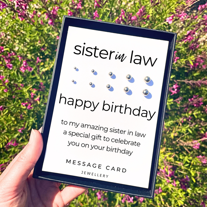 unique birthday gift for sister in law, earrings gift set