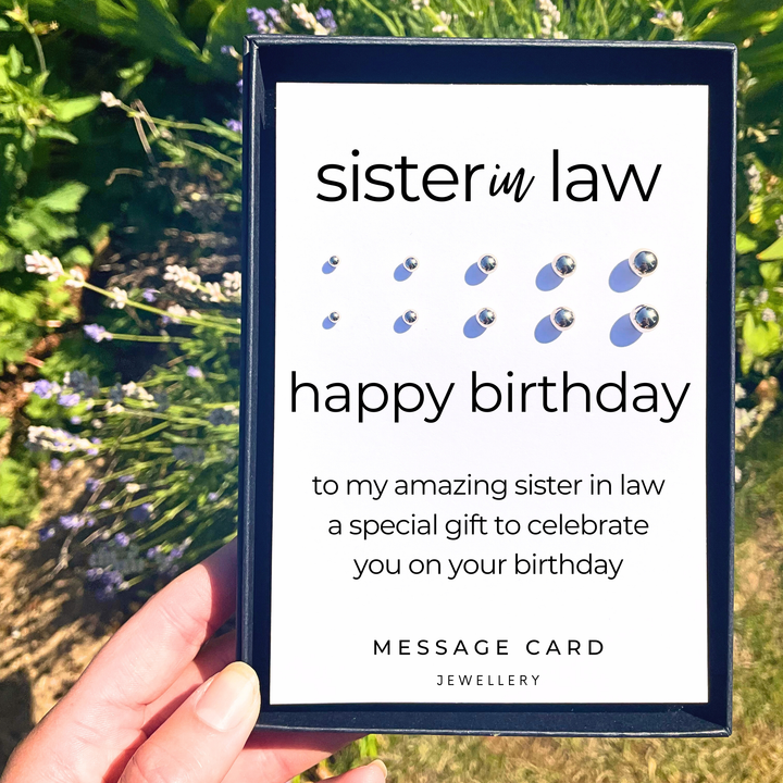 unique birthday gift for sister in law, earrings gift set